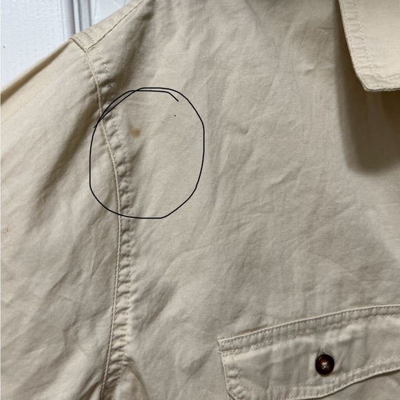 NWT Forever 21 Woven Button Down Shirt Natural - Picture 14 of 14